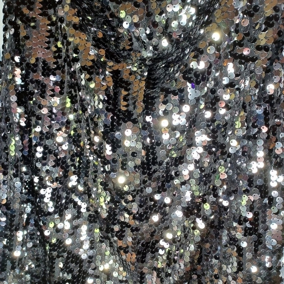 As U Wish black and silver sequin strapless bodycon mini dress - Picture 7 of 8